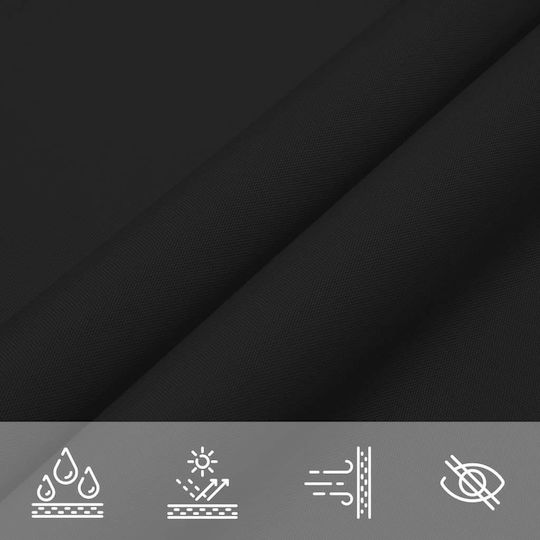 vidaXL Triunghi Umbrela Sail Negru Cu cerc & cu strat PU 3x3x4.24m confecționat din țesătură Oxford