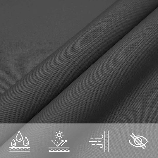 vidaXL Dreieck Sonnensegel Gray Mit Hoop & mit PU-Beschichtung 3x3x4.24m hergestellt aus Oxford-Gewebe