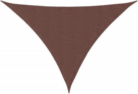 vidaXL Dreieck Sonnensegel Braun Mit Hoop & mit PU-Beschichtung 3x4x5m hergestellt aus Oxford-Gewebe