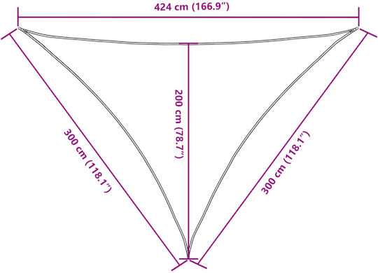 vidaXL Τρίγωνο Πανί Σκίασης Πορτοκαλί 3x3m από Ύφασμα Oxford