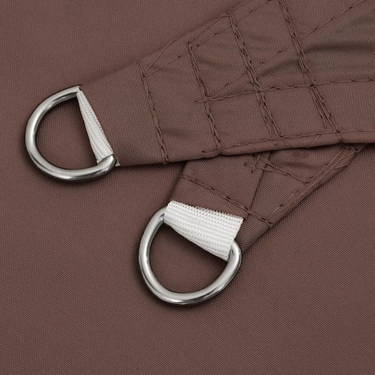 vidaXL Dreieck Sonnensegel Braun Mit Hoop & mit PU-Beschichtung 3x4x5m hergestellt aus Oxford-Gewebe