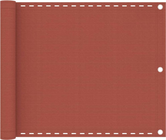 vidaXL Rectangular Shade Divider Brown Roll with Hoops 0.75x5m 160g/m² made of HDPE