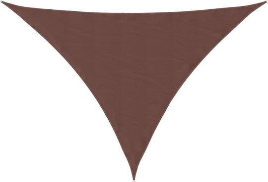 vidaXL Dreieck Sonnensegel Braun Mit Hoop & mit PU-Beschichtung 4x4x5.8m hergestellt aus Oxford-Gewebe