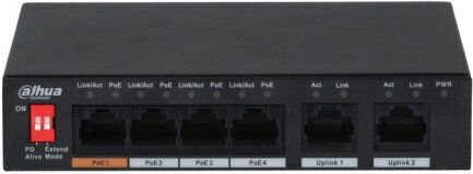 Dahua Switch Συστημάτων CCTV Μαύρο PFS3006-4ET-36