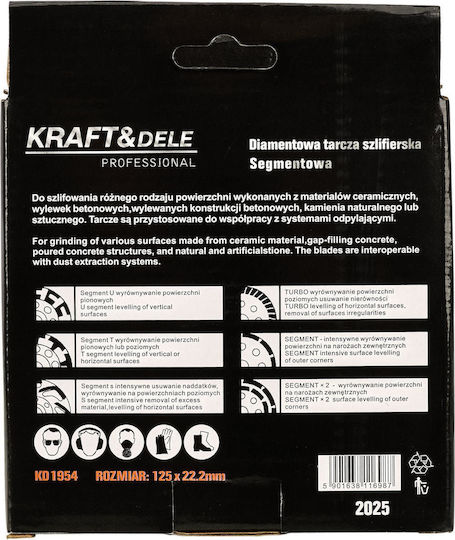 Kraft & Dele Schleifscheibe Baumaterialien 125mm