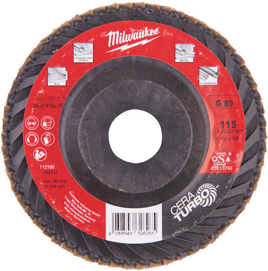 Milwaukee SLC 50 Cera Turbo Schleifscheibe Metall 115mm P60 4932472229