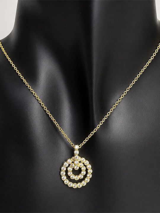 Velve Set with Earrings & Pendant in Gold with Stones