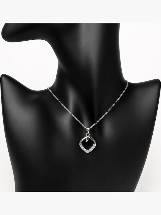 Velve Velve Schmuckset mit Ohrringen und Anhänger aus Silber mit Steinen