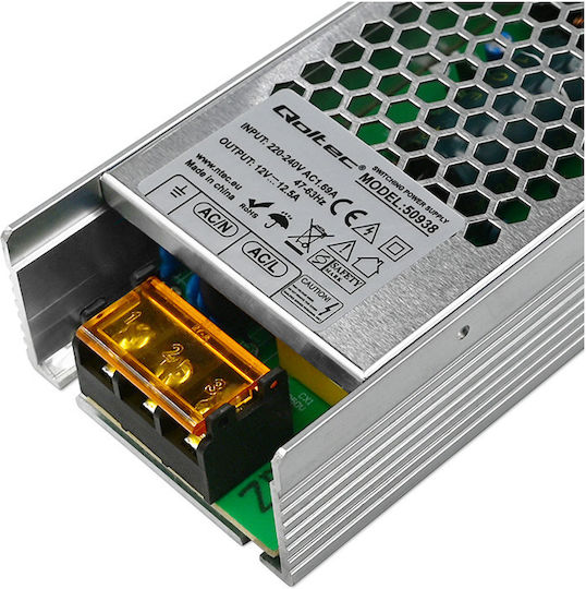 Qoltec LED Захранване IP20 Мощност 150W с Изходно Напрежение 12V