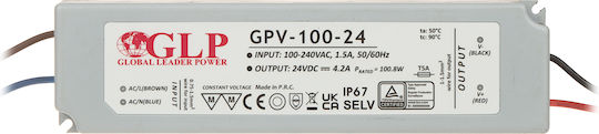 MPL Τροφοδοτικό LED Στεγανό IP67 Ισχύος 100W με Τάση Εξόδου 24V