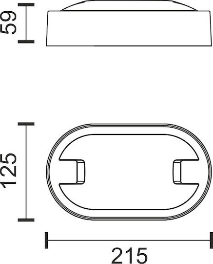 Spot Light Επιτοίχια Εξωτερική Πλαφονιέρα LED IP65 12W με Θερμό Λευκό Φως