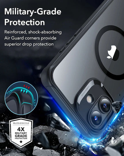 ESR Tough Halolock 360 Full Cover Tempered Glass / Silicon / Plastic 1mm Transparent (iPhone 16)