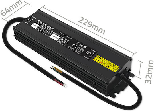 Qoltec Sursă de alimentare LED Etanș IP67 Putere 150W cu Tensiune de Ieșire 12V