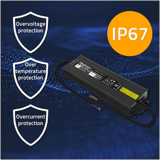Qoltec Sursă de alimentare LED Etanș IP67 Putere 150W cu Tensiune de Ieșire 12V