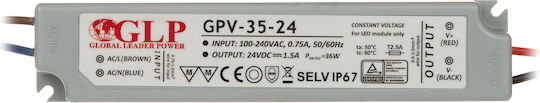 24v 1.5a Led Power Supply Gpv-35-24 Ip67 Lighting Systems