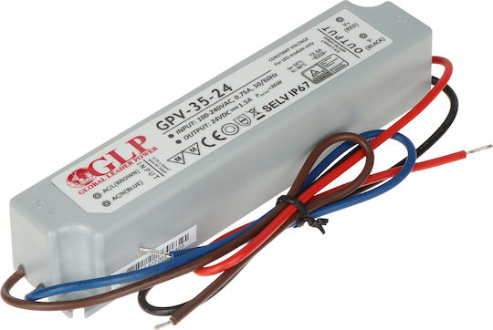 24v 1.5a Led Power Supply Gpv-35-24 Ip67 Lighting Systems