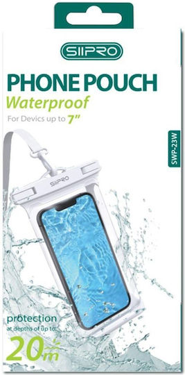 Siipro Универсален Водоустойчив Калъф Чанта 7" Бял