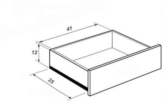 Reven Κομοδίνο Ξύλινο Καφέ 50x38.3x44.6cm
