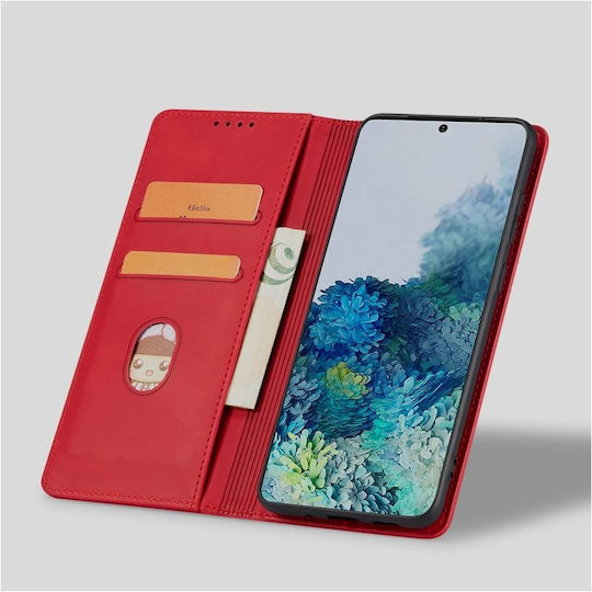 Bodycell Book Δερματίνης Κόκκινο (Galaxy A04s)