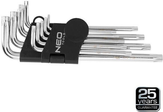 Neo Tools Σετ 9 Κλειδιά Torx σε Σχήμα L