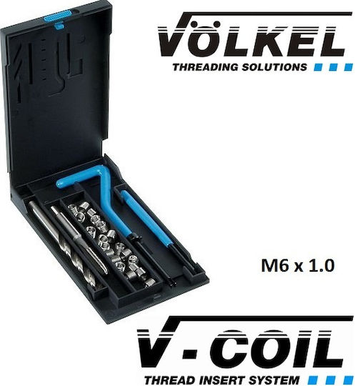 Voelkel 04010 Σετ Επιδιόρθωσης Σπειρωμάτων 6x1.00mm 24τμχ