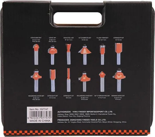 Finder Cutter Set for Wood 6mm 12pcs