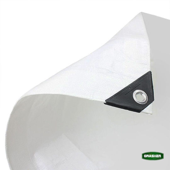 Grasher Αδιάβροχος Μουσαμάς 120gr/m² 3x5μ. Ελαφρού Τύπου Λευκός