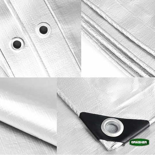 Grasher Αδιάβροχος Μουσαμάς 120gr/m² 3x5μ. Ελαφρού Τύπου Λευκός