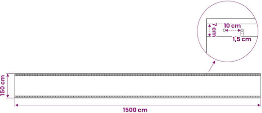 vidaXL Runder Wasserdichter Planen 260g/m² mit Durchmesser 1,5m Hohe Beanspruchung Grüner