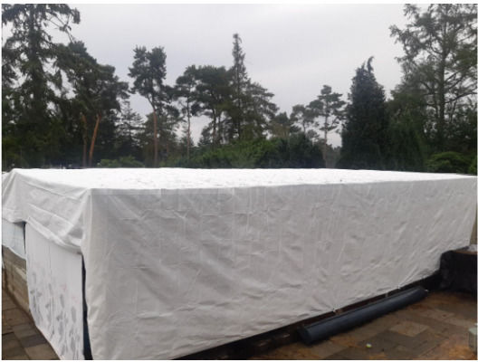 Grasher Waterproof Tarpaulin 120gr/m² 5x4m. Light Type White