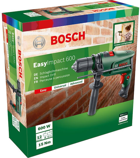 Bosch EasyImpact 600 Κρουστικό Δράπανο 600W με Θήκη