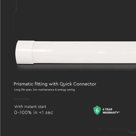 V-TAC LED Γραμμικό Φωτιστικό Οροφής 40W Φυσικό Λευκό IP20 Μ120xΒ7.6xΥ2.4εκ.