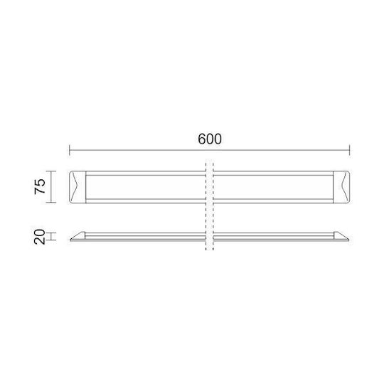 Spot Light LED Γραμμικό Φωτιστικό Οροφής 18W Ρυθμιζόμενο Λευκό