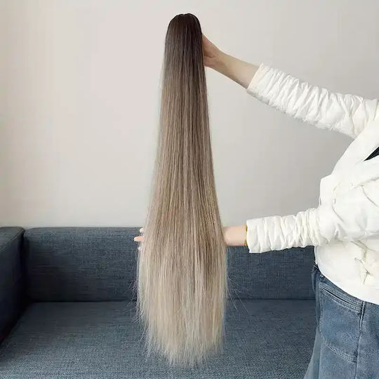 Natural Hair Ponytail Extension Clip Black Blonde Ombre