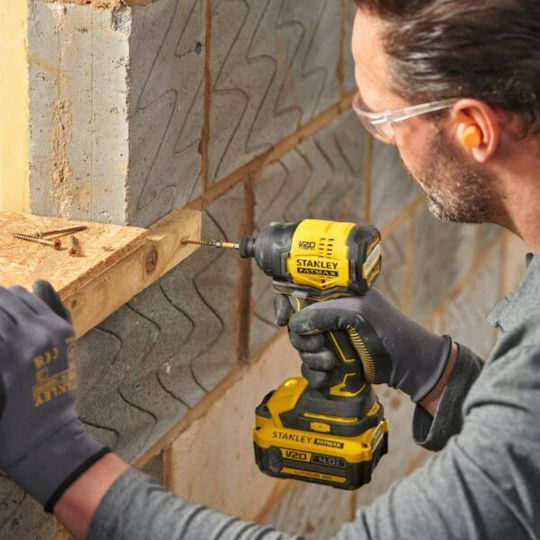 Stanley SFMCK201D2T-QW Комплект Ударна Бормашина и Ударна Отвертка Безчеткови 20V с 2 Батерии 2Ah и Калъф