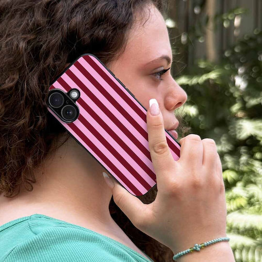 Sonique Stripe Stories Series Case Realme C75 4G Realme 14X 5G Striped Pink – Red