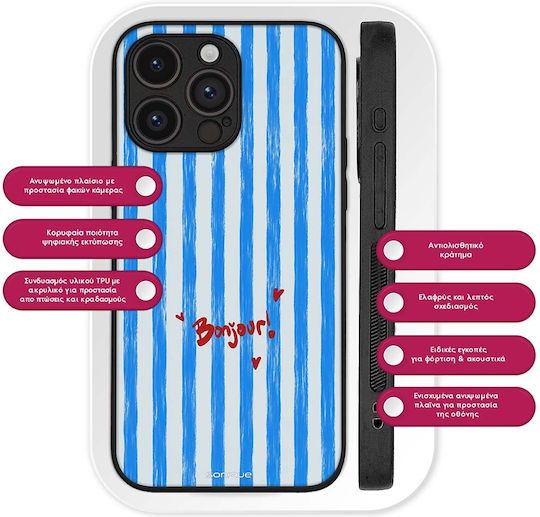 Калъф Sonique Stripe Stories Series Realme 16 Pro 5g Bonjour Син