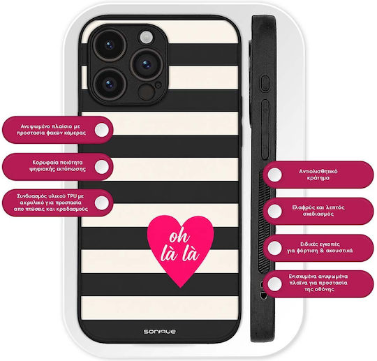 Sonique Stripe Stories Series Honor Magic8 Pro 5g Oh La La Case Black