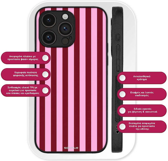 Sonique Stripe Stories Series OnePlus Nord 3 5G Case Stripes Pink Red