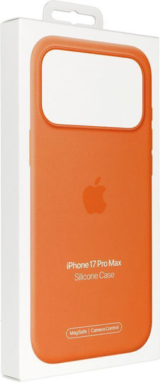 Apple Silicone Case with MagSafe Umschlag Rückseite Silikon Orange (iPhone 17 Pro Max)
