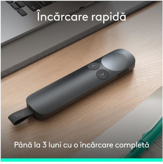 Logitech Pointer with Green Laser in Grey Colour