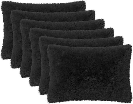 vidaXL Sofa-Kissen Heerlen Vlies Schwarz 40x60cm
