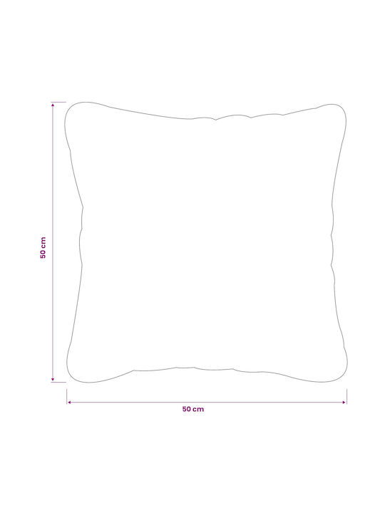 vidaXL Μαξιλάρι Καναπέ Heerlen Μαύρο 50x50εκ.