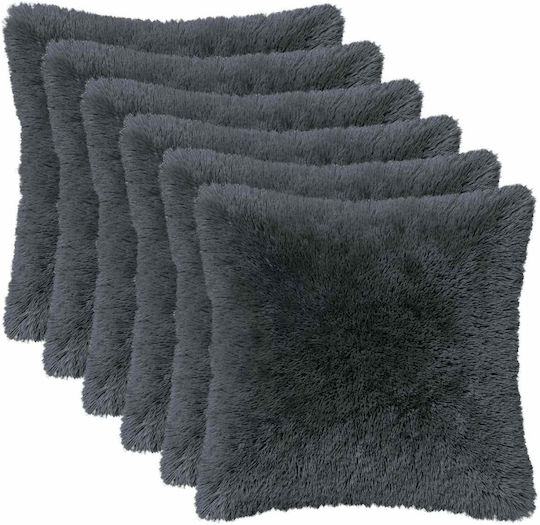 vidaXL Sofa Cushion Heerlen Fleece Anthracite 50x50cm