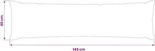 vidaXL Μαξιλάρι Καναπέ Heerlen από Βελούδο Μαύρο 40x145εκ.