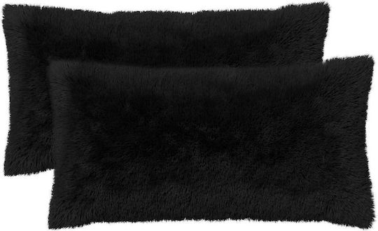 vidaXL Sofa-Kissen Heerlen Vlies Schwarz 40x70cm