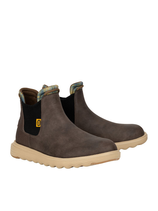 Leder Braune Chelsea Herrenstiefel Wasserdicht