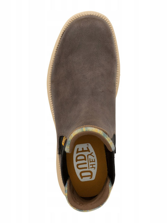 Leder Braune Chelsea Herrenstiefel Wasserdicht