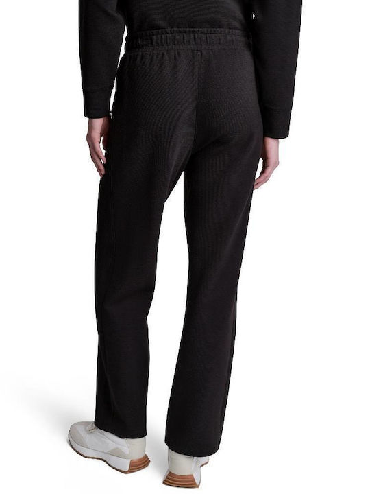 DKNY Pantaloni dama cu talie înaltă Rips Negru Black