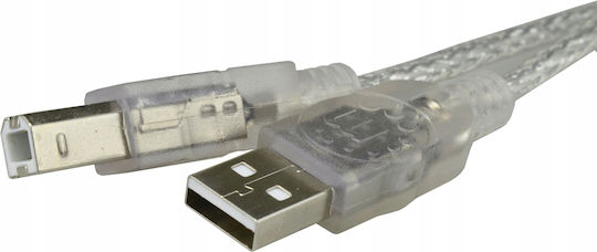 Manhattan USB 2.0 Cable USB-A male - USB-B male Ασημί 1.8m